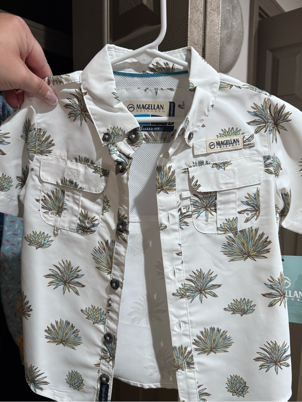 Magellan Outdoors kids White Short-Sleeve fishing shirt